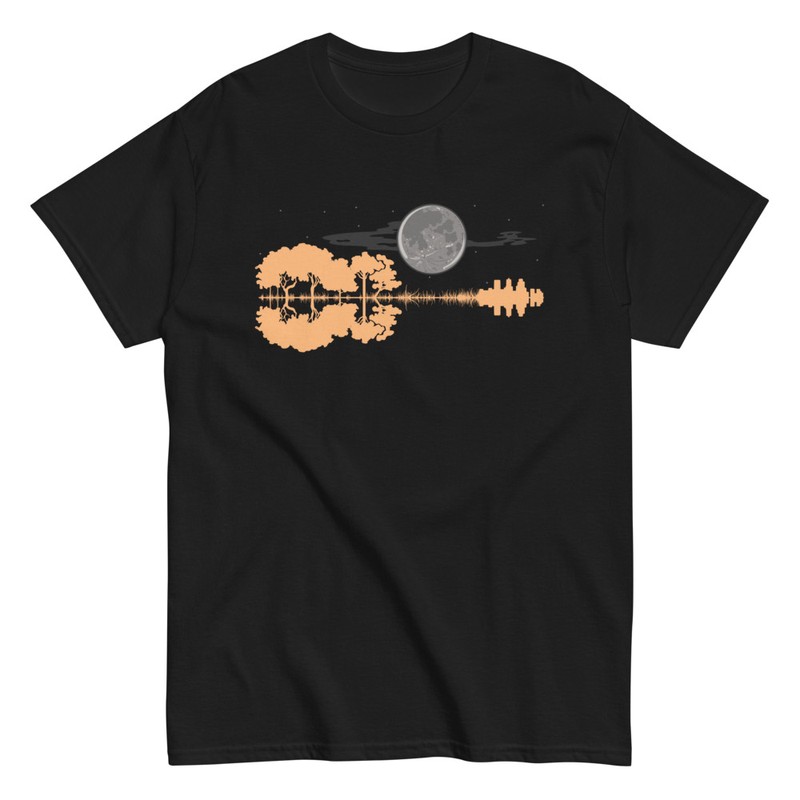 T-shirts: Gitarre Landschaft Vollmond