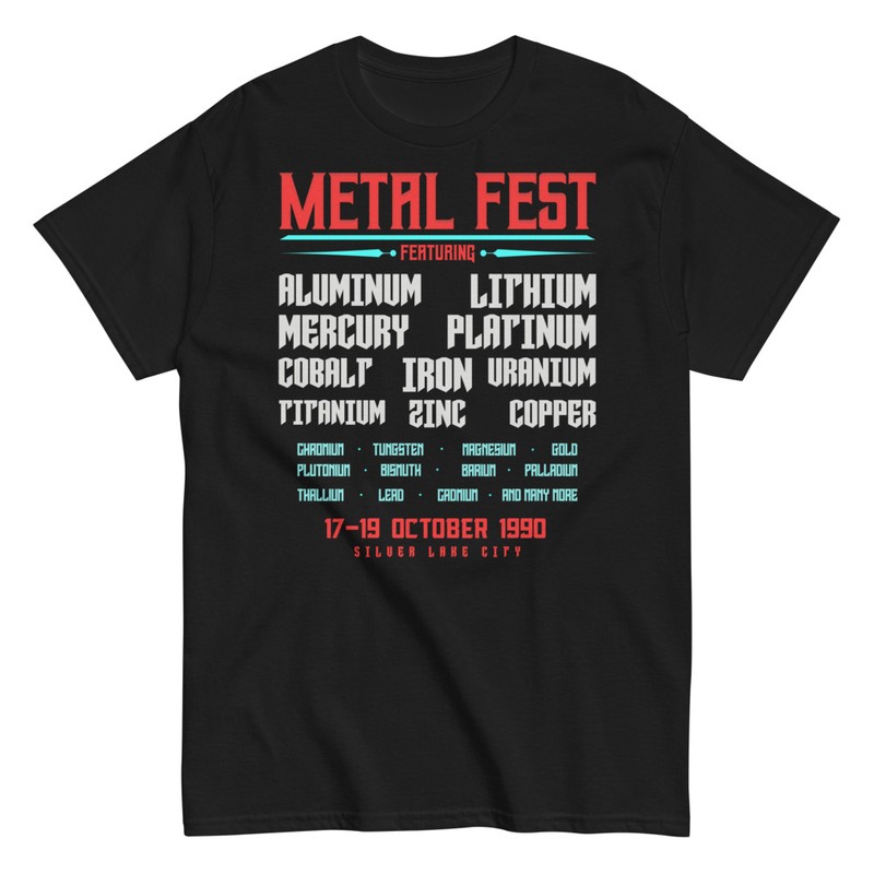 T-shirts: Konzertplakat Heavy Metal Chemische Elemente