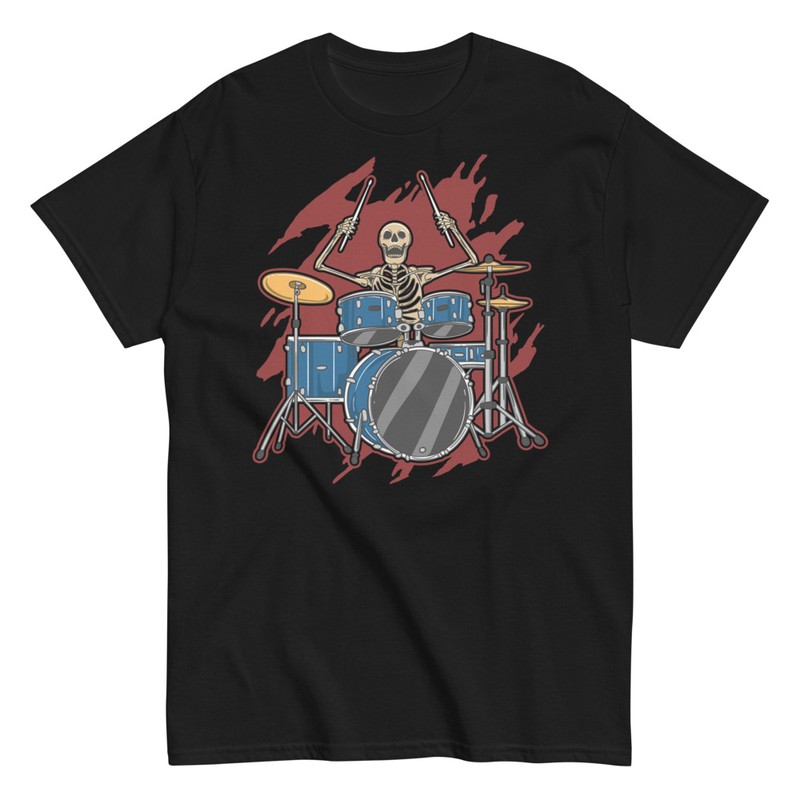 T-shirts: Skelett Schlagzeuger Rocker