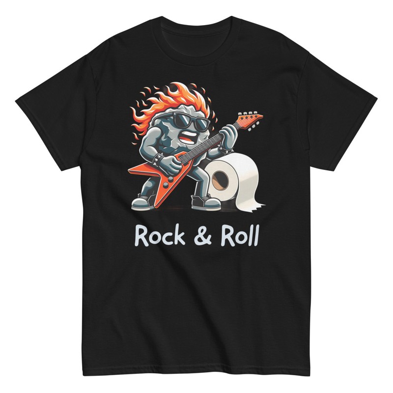 T-shirts: Rock Gitarrist und Toilettenpapier