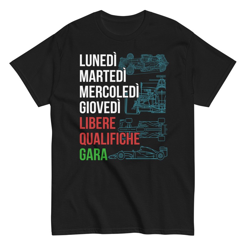 T-shirts: Lunedi Martedi Mercoledi Giovedi Libere Qualifiche