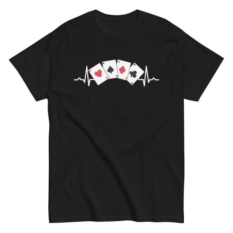 T-shirts: Herzschlag und Asse Karten