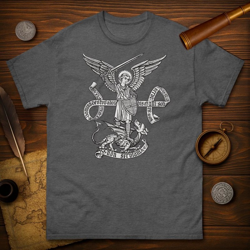 T-shirts: Sankt Michael: Beschützer auf Latein