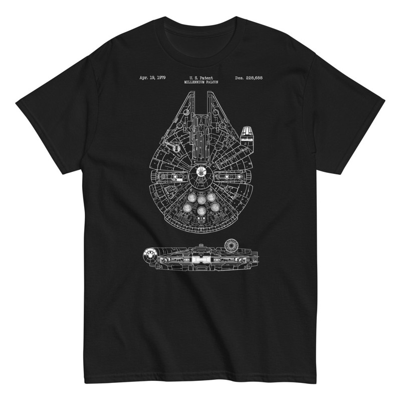 T-shirts: Patent des Millennium Falken