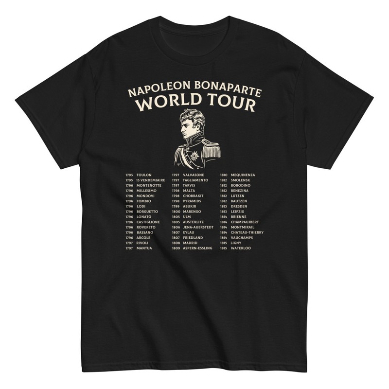 T-shirts: Napoleon Bonaparte Welt Tournee