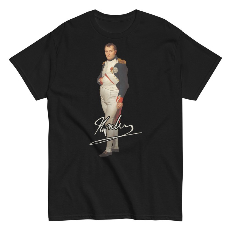 T-shirts: Napoleon Bonaparte Porträt und Unterschrift