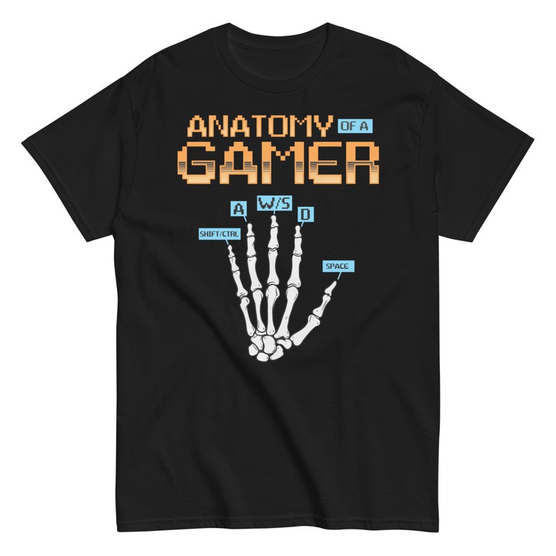 T-shirts: Gamer Anatomie Tastatur WASD