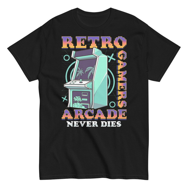 T-shirts: Retro Gamer Arcade Never Dies