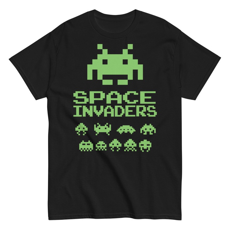 T-shirts: Klassisches Pixel-Art Space Invaders