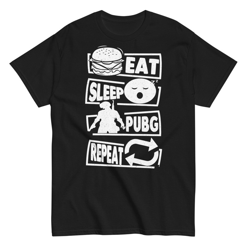 T-shirts: Essen Schlafen PUBG Wiederholen