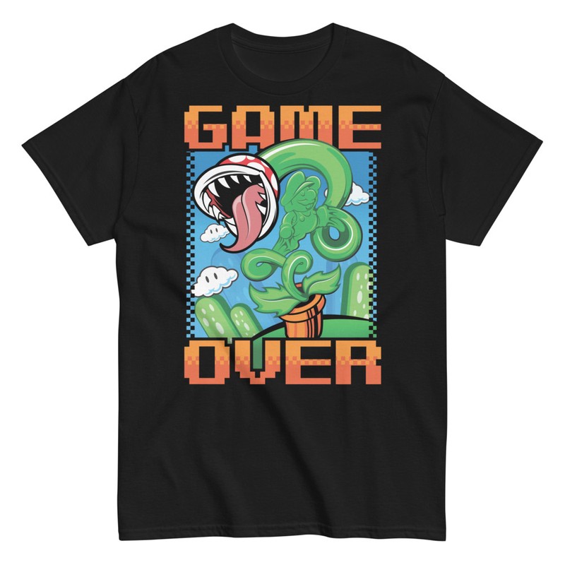T-shirts: Retro Pflanze Game Over