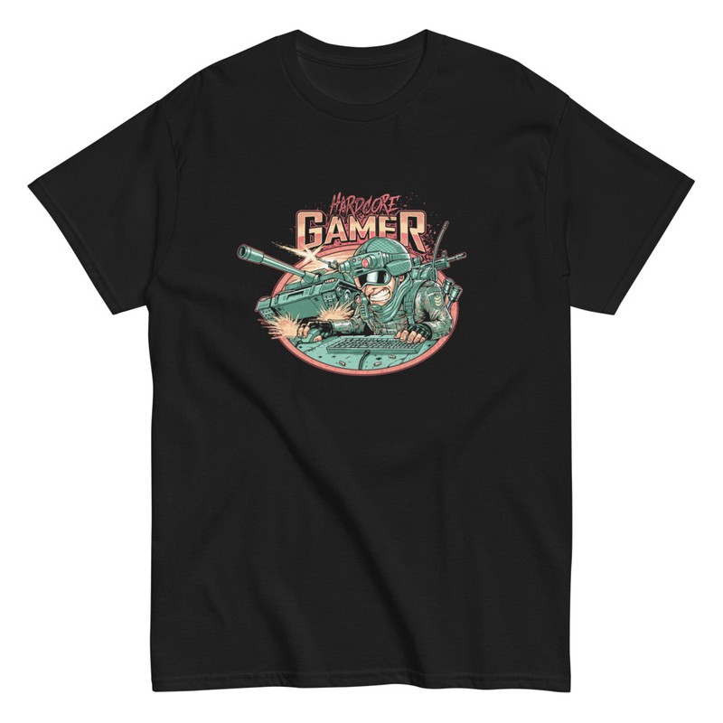 T-shirts: Hardcore Gamer Militär