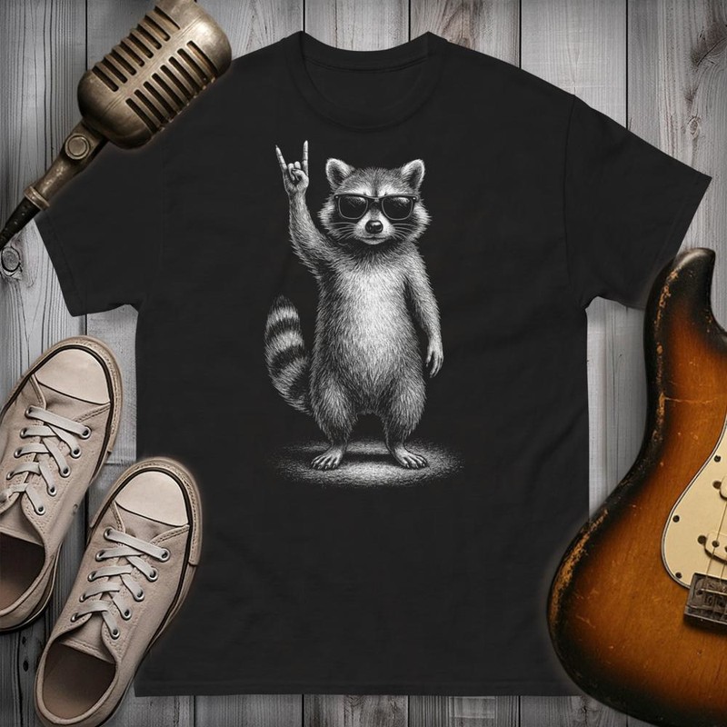 T-shirts: Cooler Waschbär mit Sonnenbrille Rock