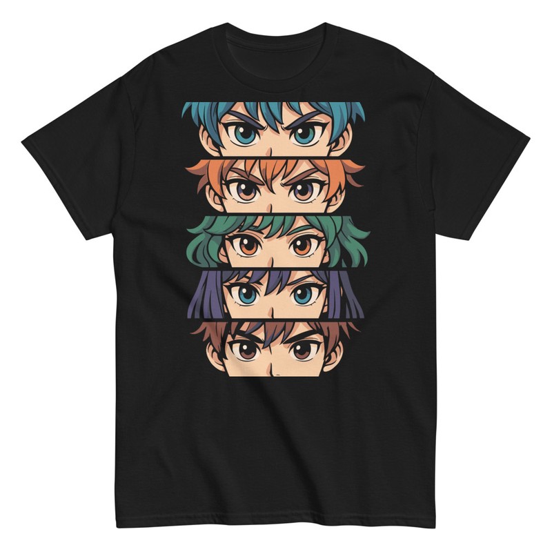 T-shirts: Anime-Charakter-Gesichter