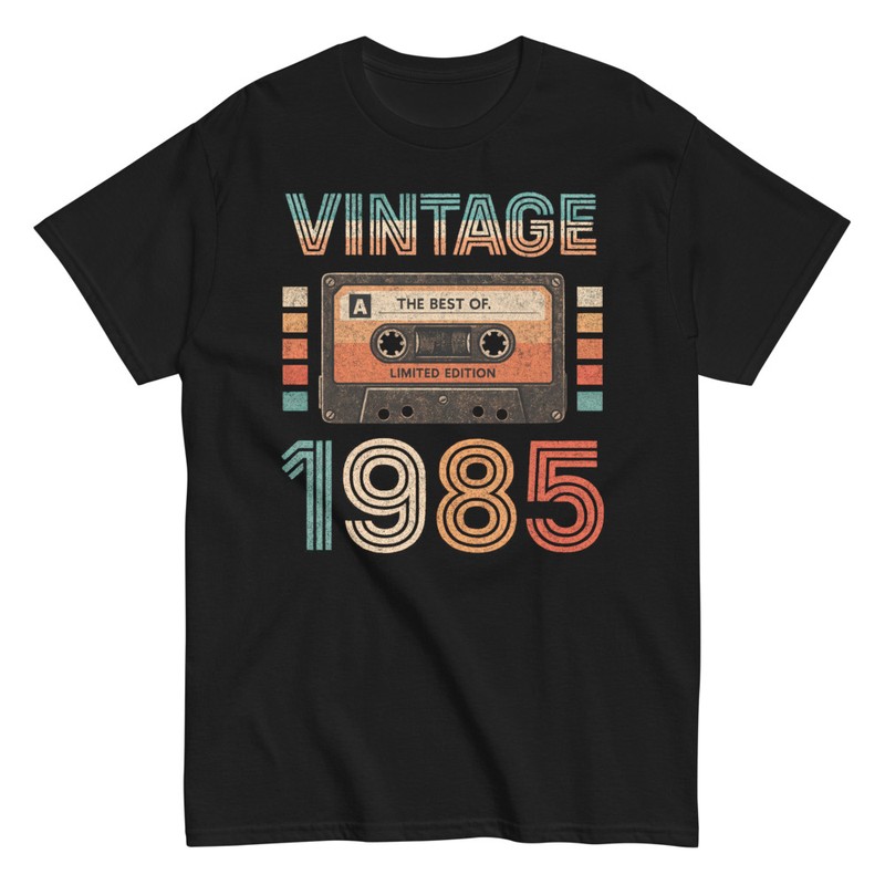 T-shirts: Vintage 1985 mit Retro-Kassette
