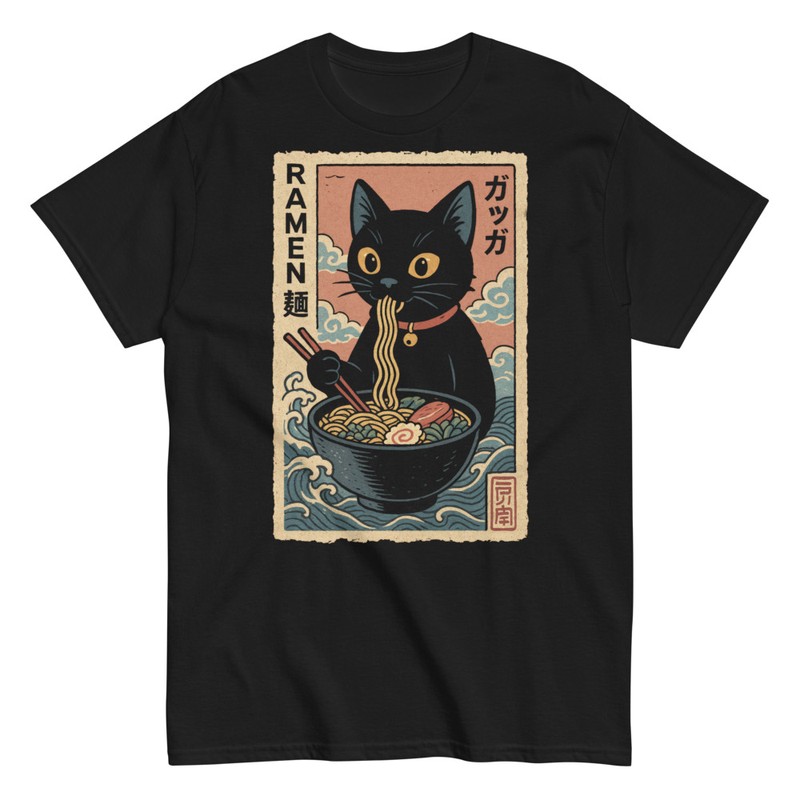 T-shirts: Katze isst Ramen