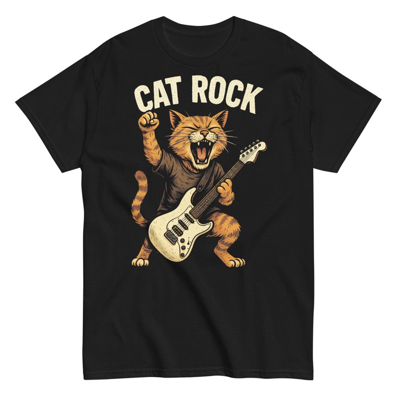 T-shirts: Lustige Rockkatze