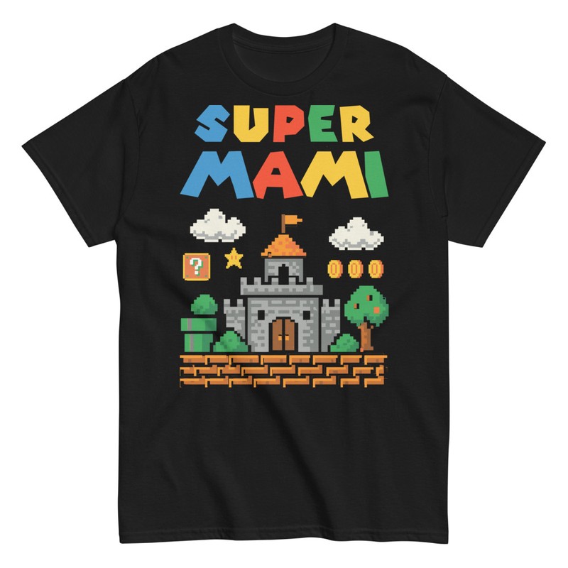 T-shirts: Super Mama Retro Videospiel