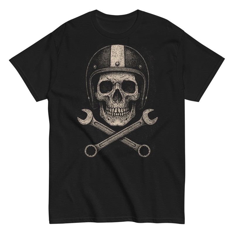T-shirts: Vintage Biker Totenkopf