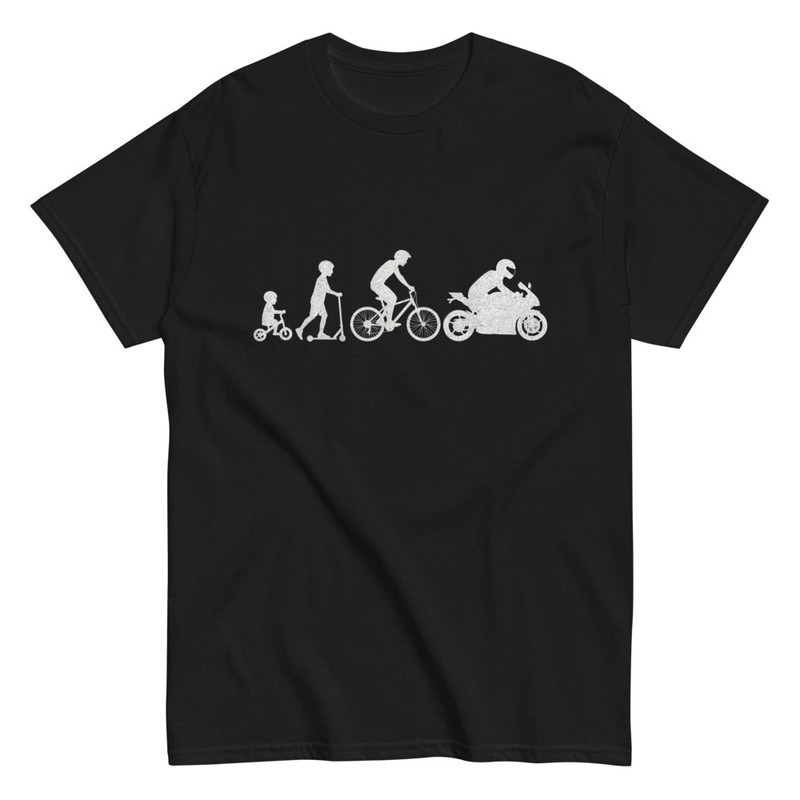 T-shirts: Lustige Motorrad Evolution