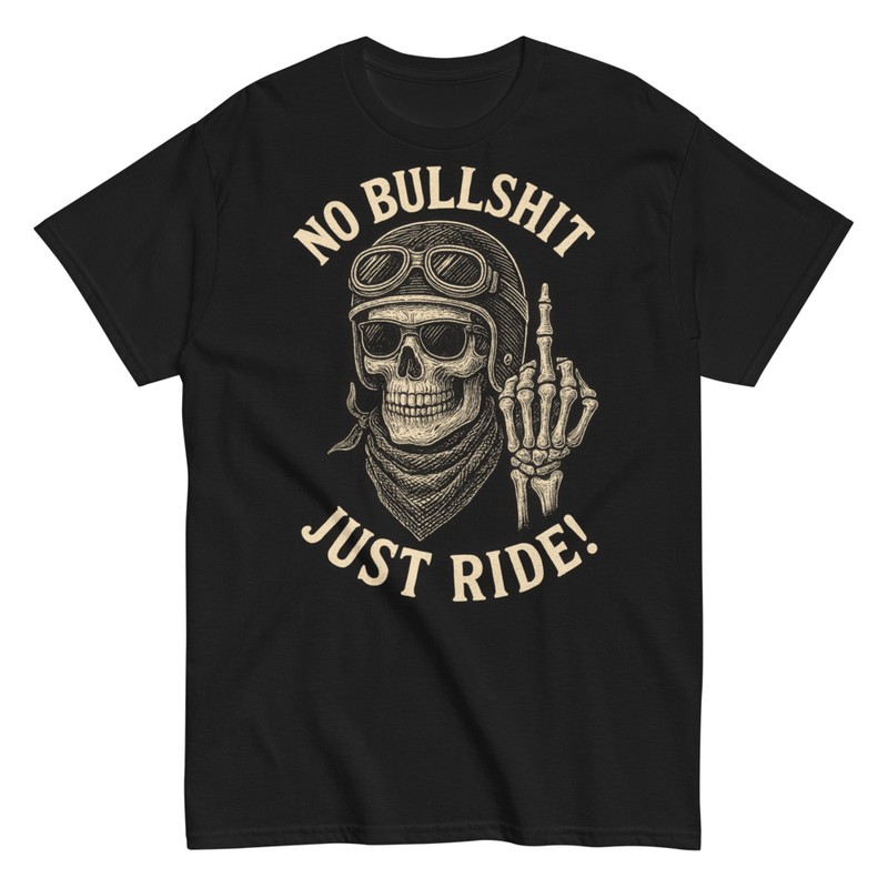 T-shirts: Biker-Schädel Just Ride