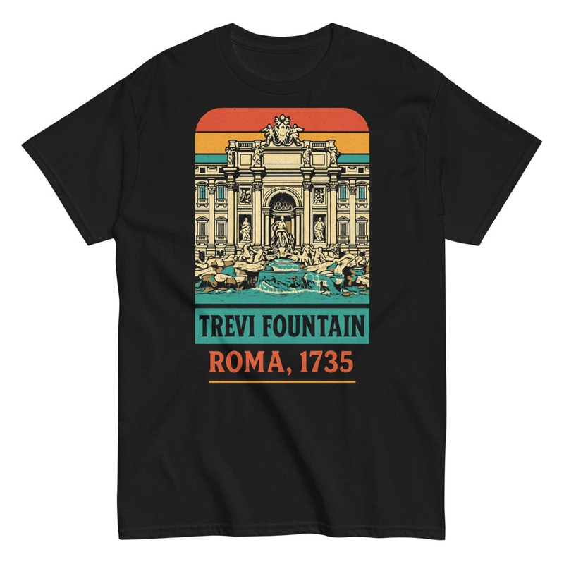T-shirts: Trevibrunnen in Rom 1735