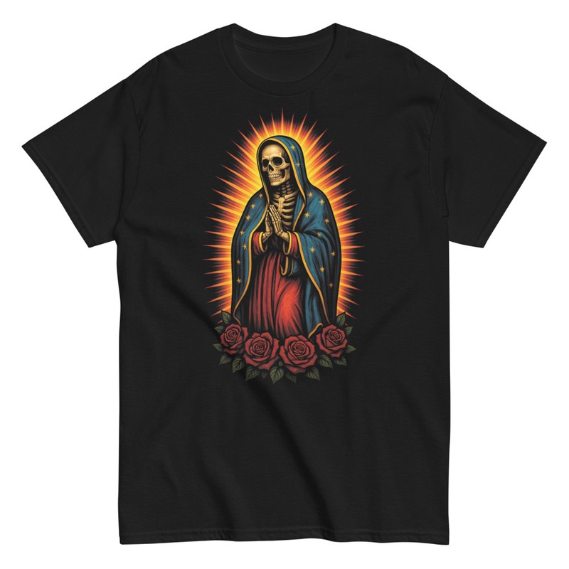 T-shirts: Dunkler Religiöser Skelett