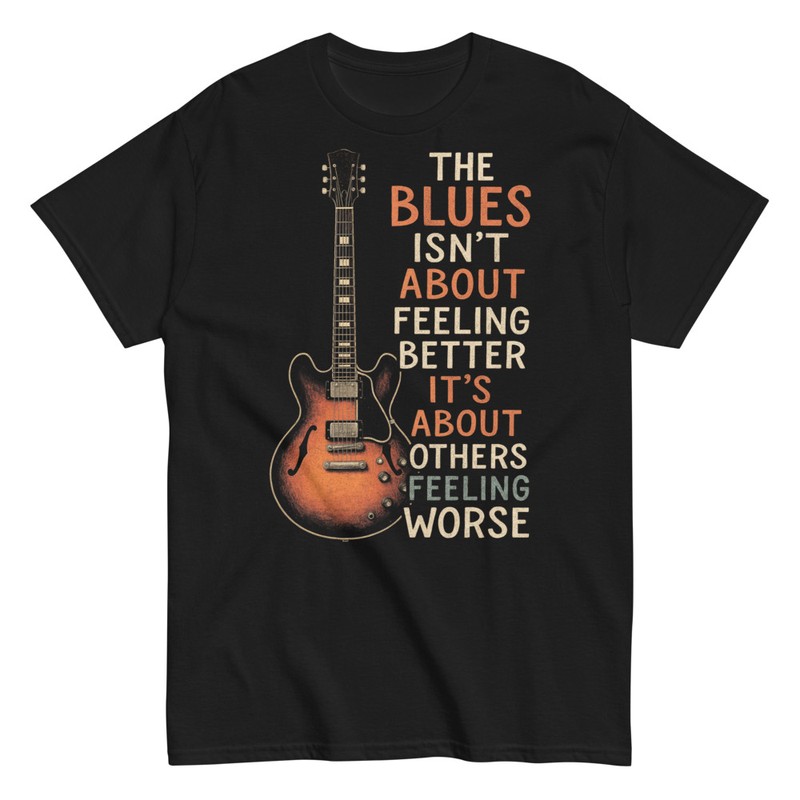 T-shirts: Gitarre und Blues-Spruch