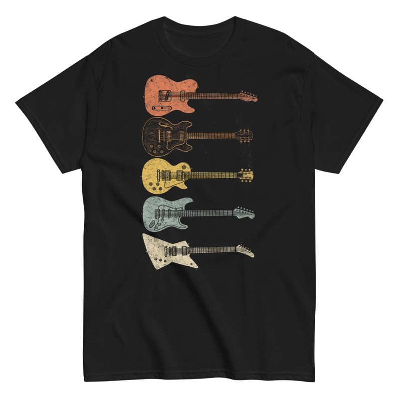 T-shirts: Retro E-Gitarren