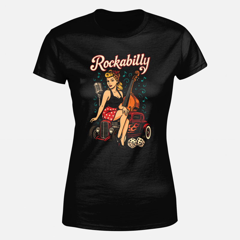 T-shirts: Retro Rockabilly Stil Frau