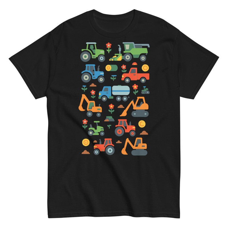 T-shirts: Bunte Landwirtschafts- und Baufahrzeuge