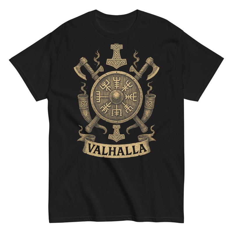 T-shirts: Wikinger Schild Äxte Valhalla