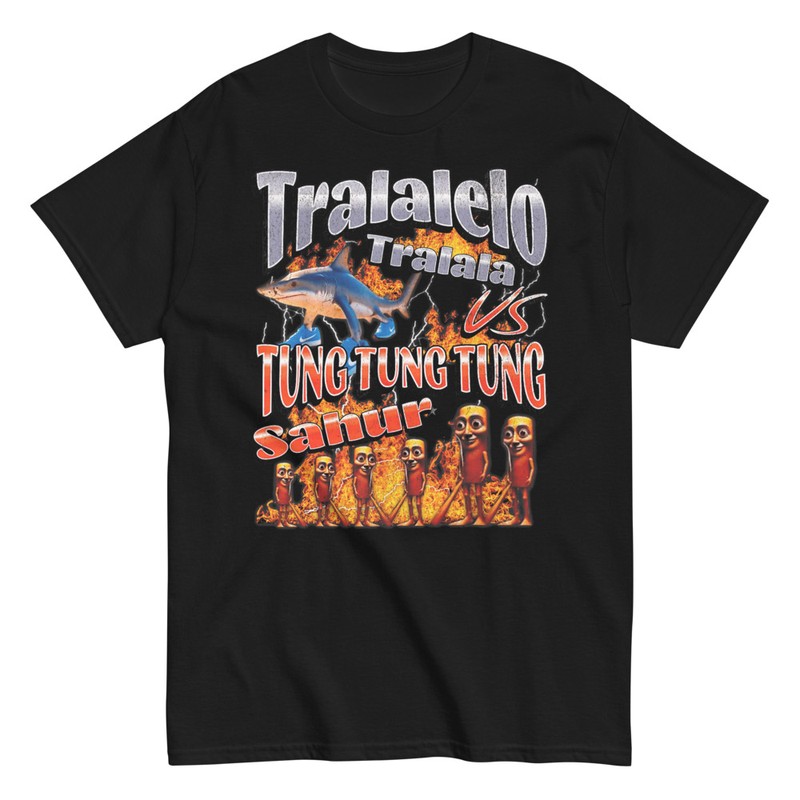 T-shirts: Tralalelo Vs Tung Tung Tung Meme