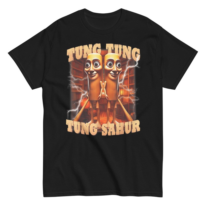 T-shirts: Doppel Tung Tung Brainrot Bibliothek