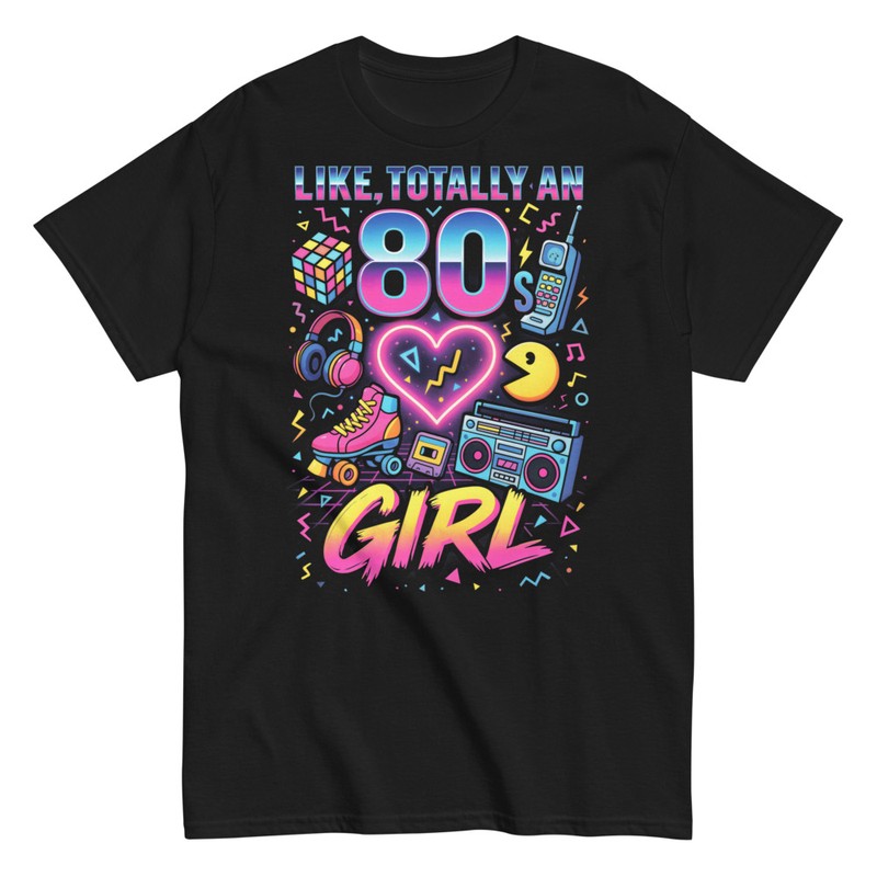 T-shirts: Total 80er Girl Vintage-Ikonen