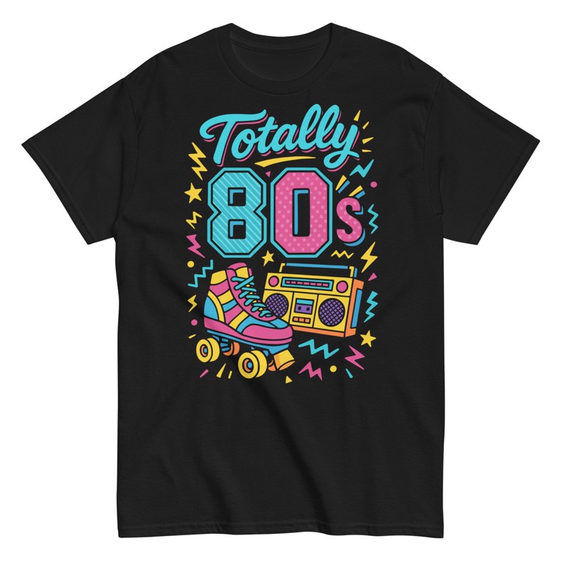 T-shirts: Total 80er Rollschuh und Ghettoblaster
