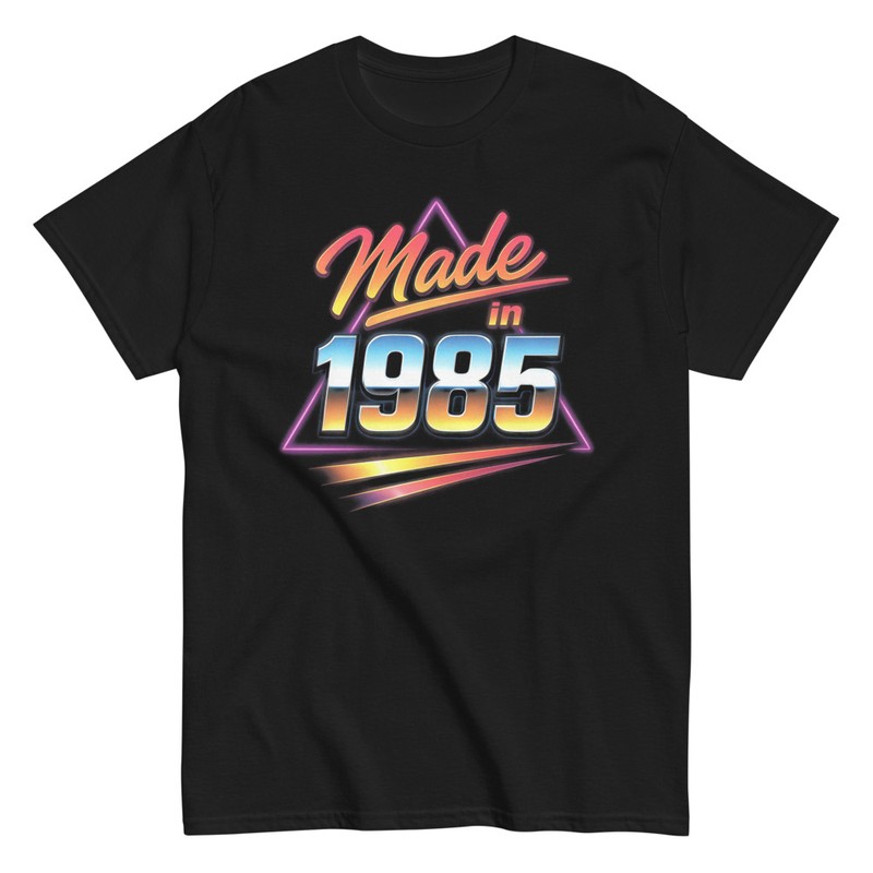 T-shirts: Made in 1985 Retro 80er Neon-Stil