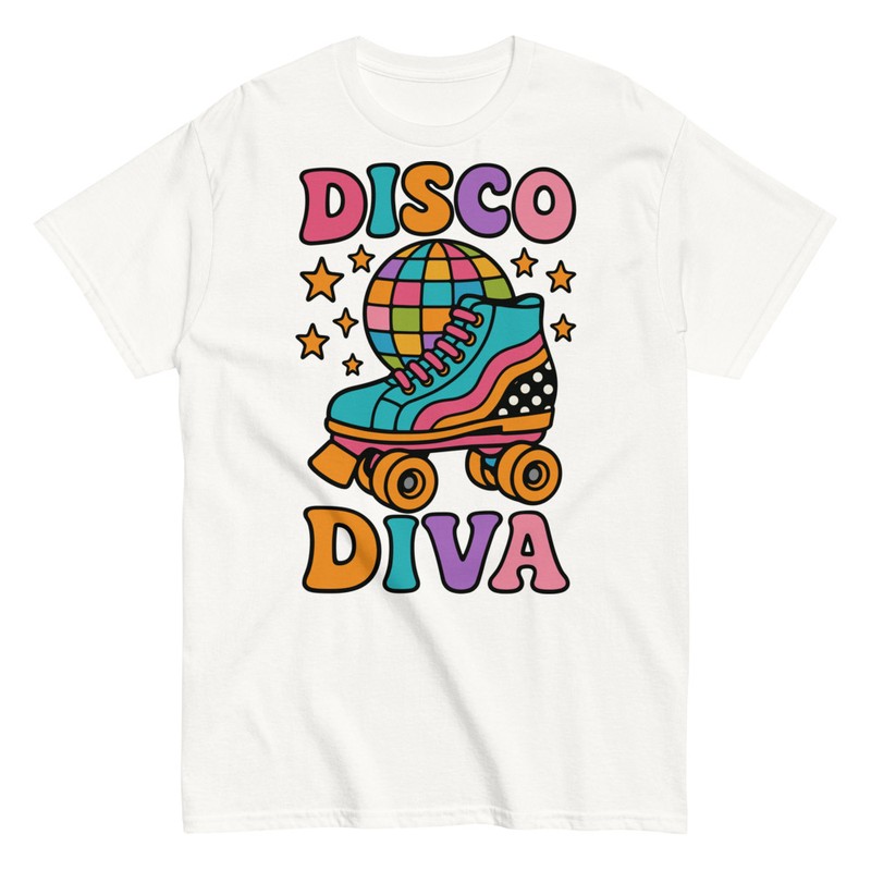 T-shirts: Disco Diva Rollschuhe und Discokugel