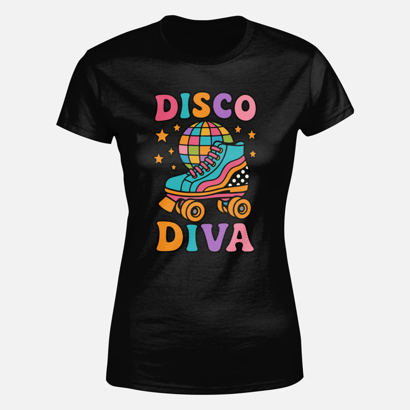 T-shirts: Disco Diva Rollschuhe und Discokugel
