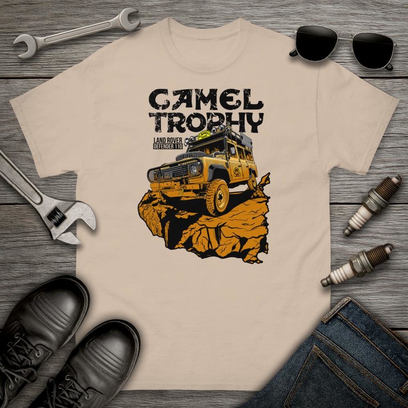 T-shirts: 4x4 Design Camel Trophy Land Rover Defender 110