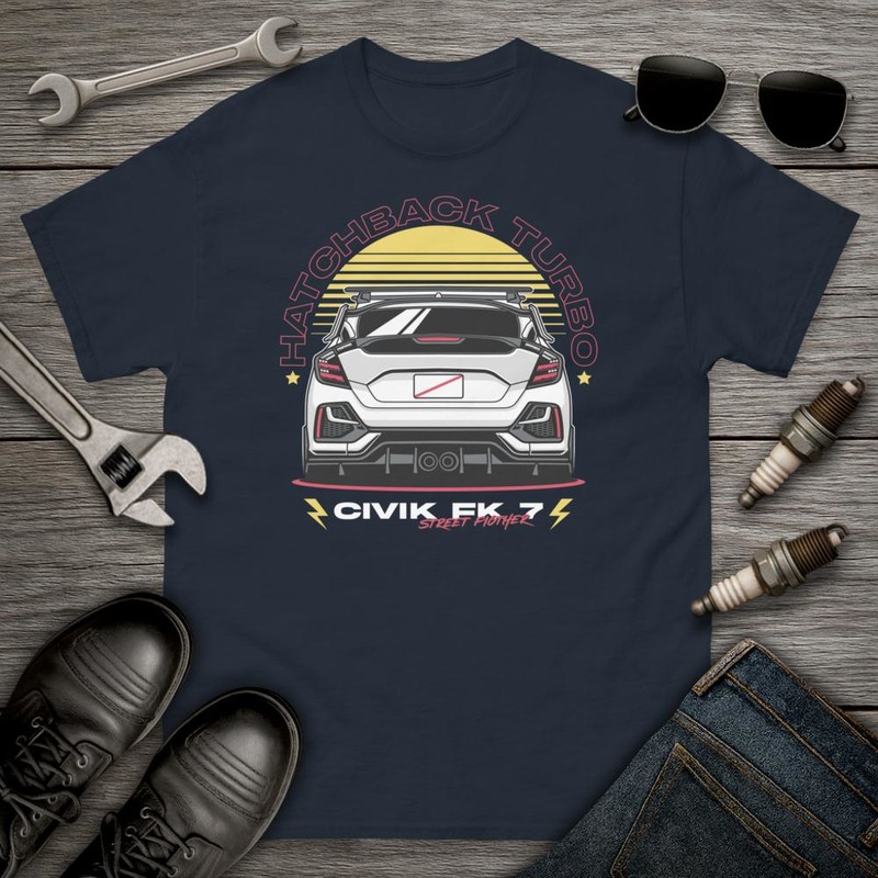 T-shirts: Hatchback Turbo Civik EK7 Street Monster
