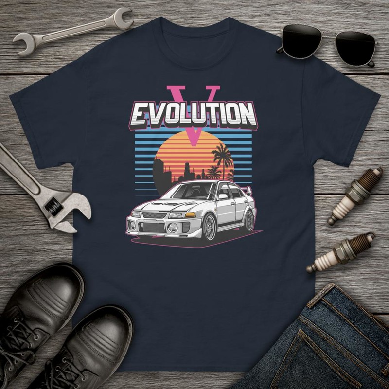 T-shirts: Sportwagen Evolution V Drift Retro