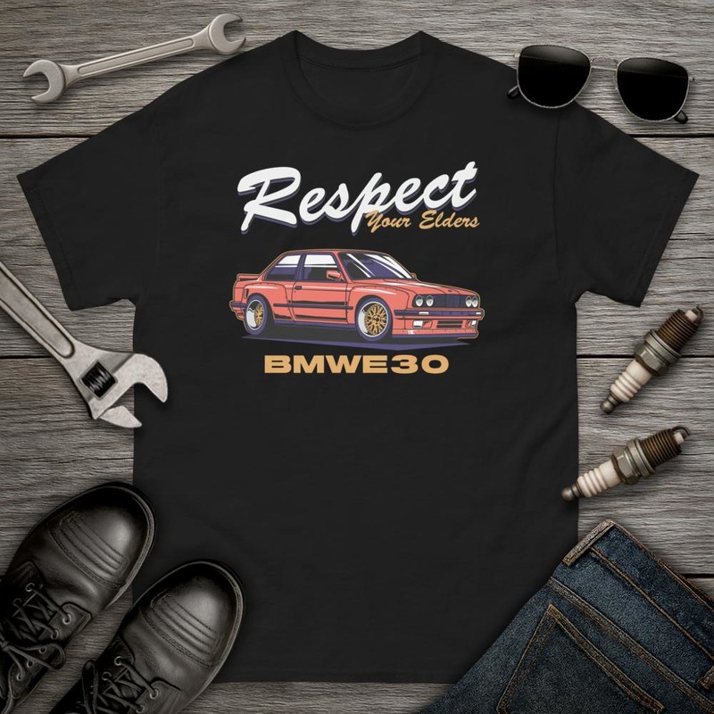 T-shirts: BMW E30 Respektiere Deine &Auml;lteren