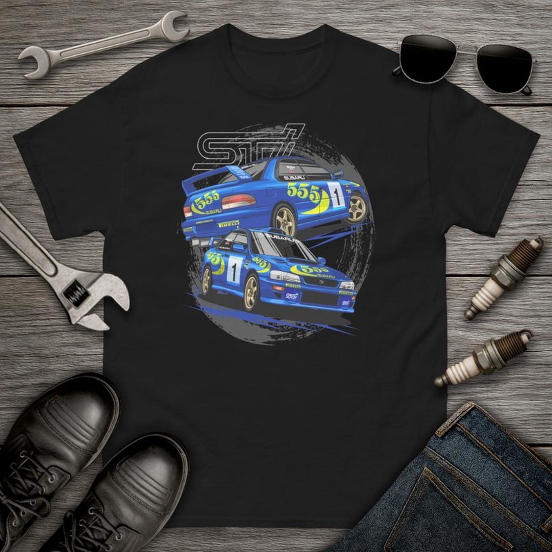T-shirts: Rallye Design 555 STI WRX JDM