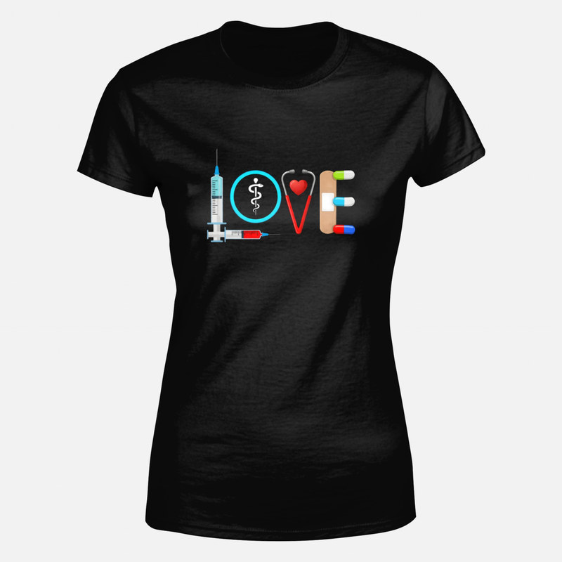 T-shirts: LOVE aus medizinischen Werkzeugen