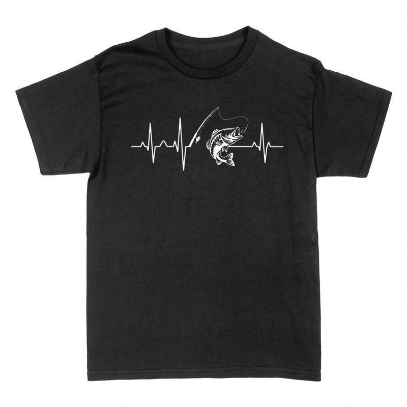 T-shirts: Herzschlag des Anglers mit Angel und Fisch