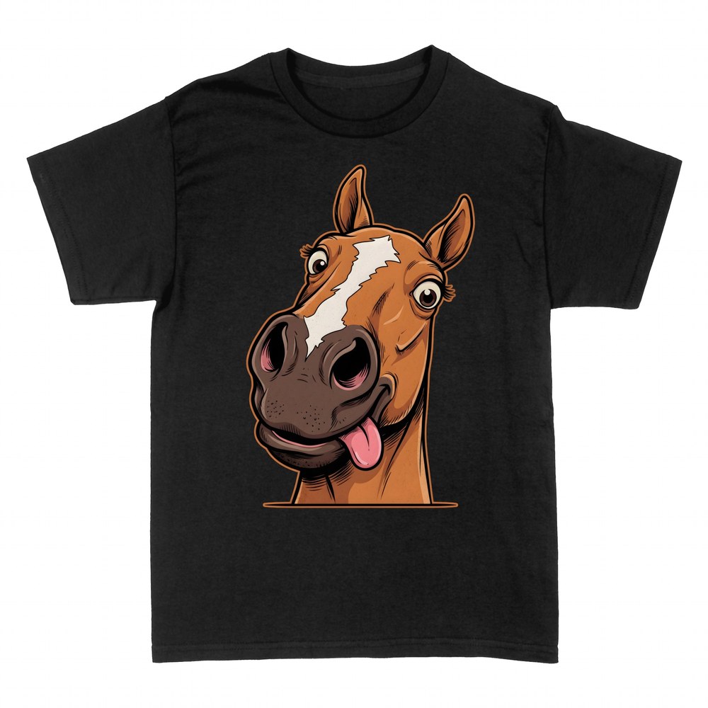 T-shirts: Lustiges Pferd mit Zunge raus