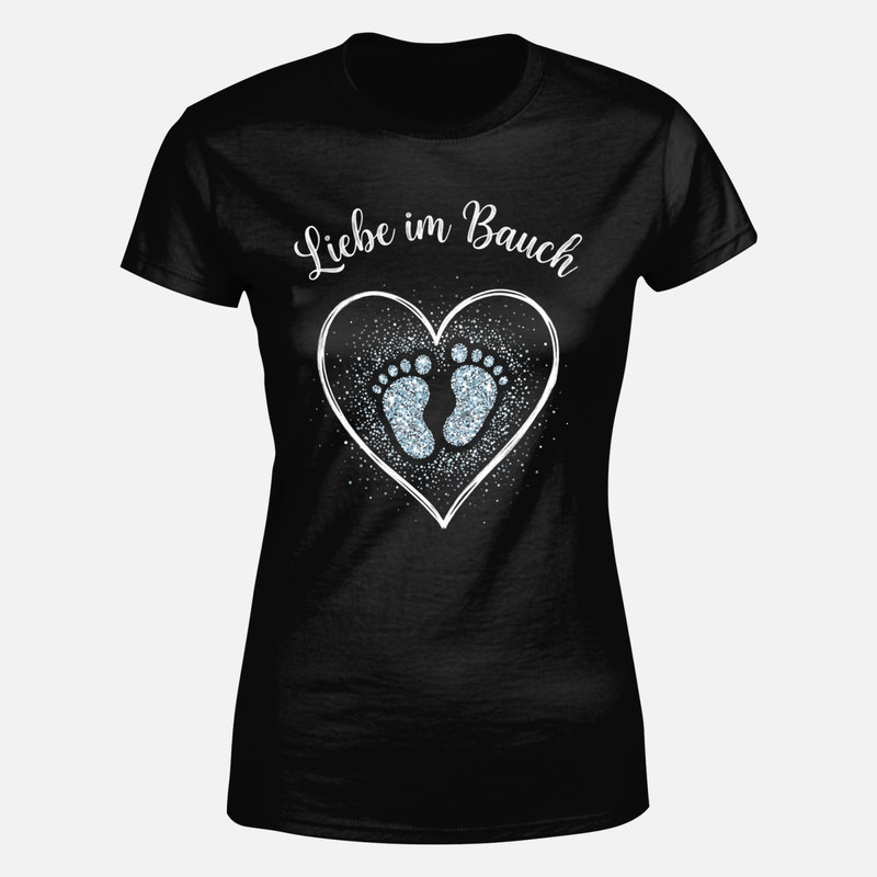 T-shirts: Liebe im Bauch Babyf&uuml;&szlig;e im Herz