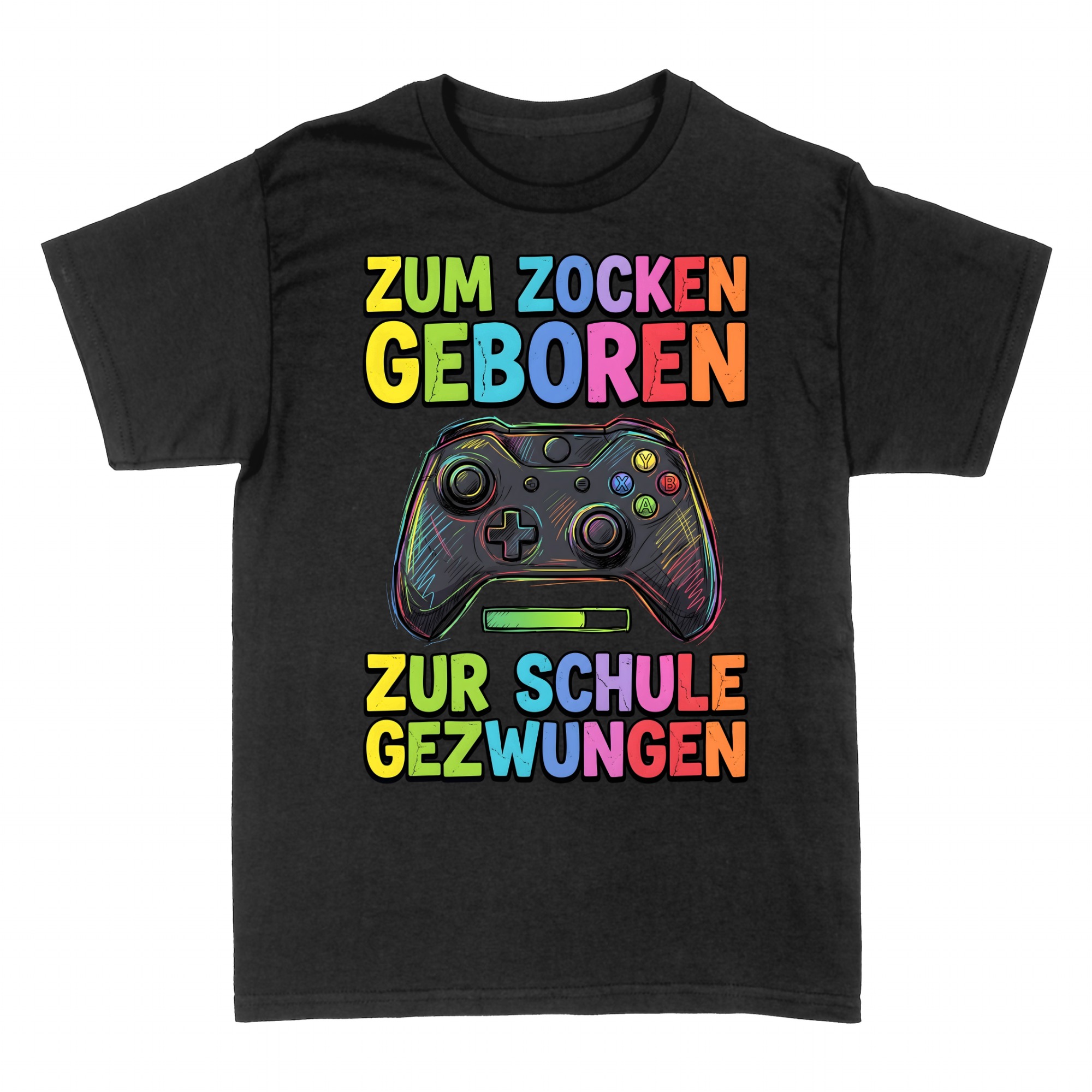 T-shirts: Zum Zocken Geboren Zur Schule Gezwungen
