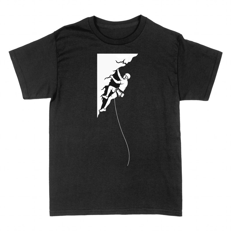 T-shirts: Kletterer am &Uuml;berhang
